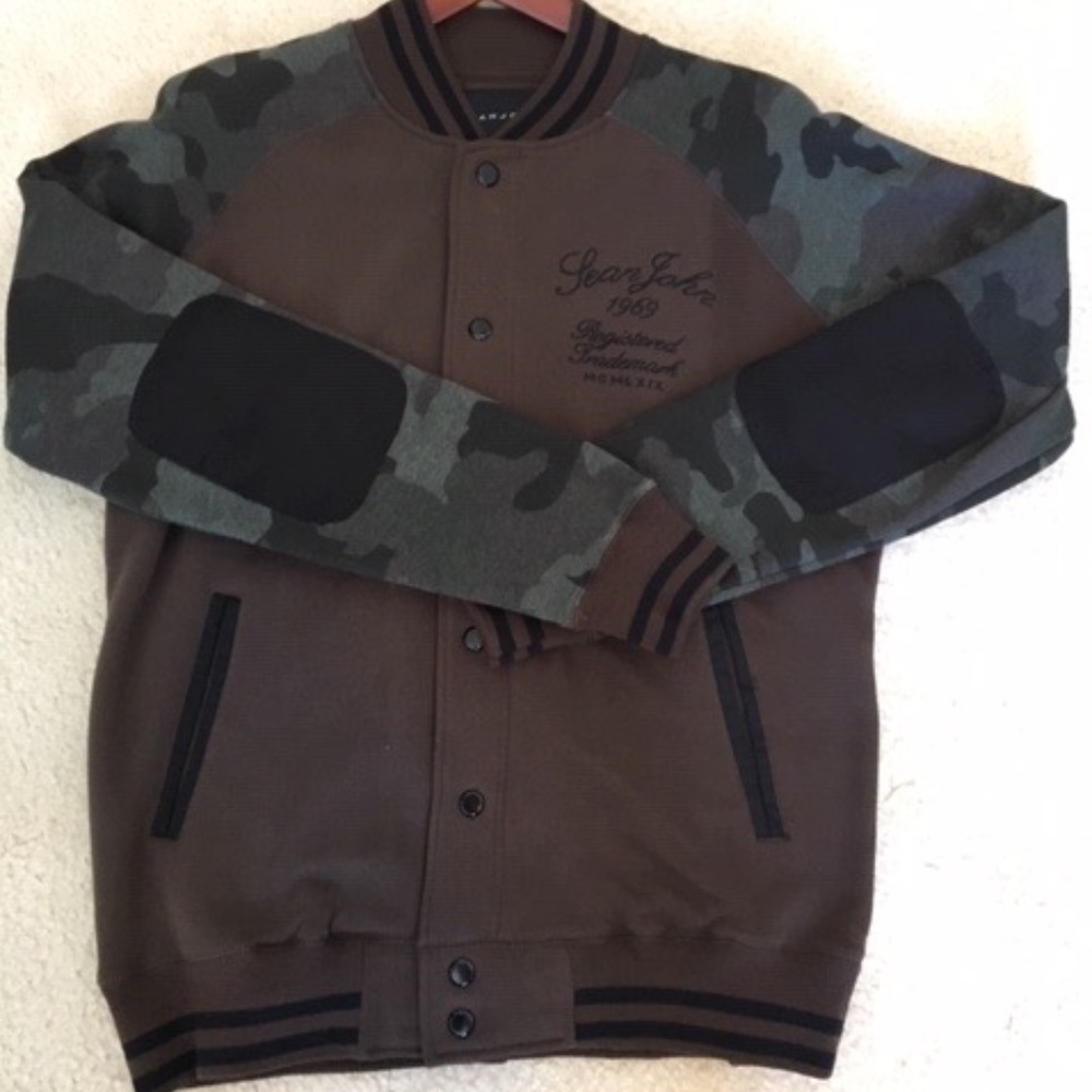Sean John Camo Varsity Button Jacket Men’s